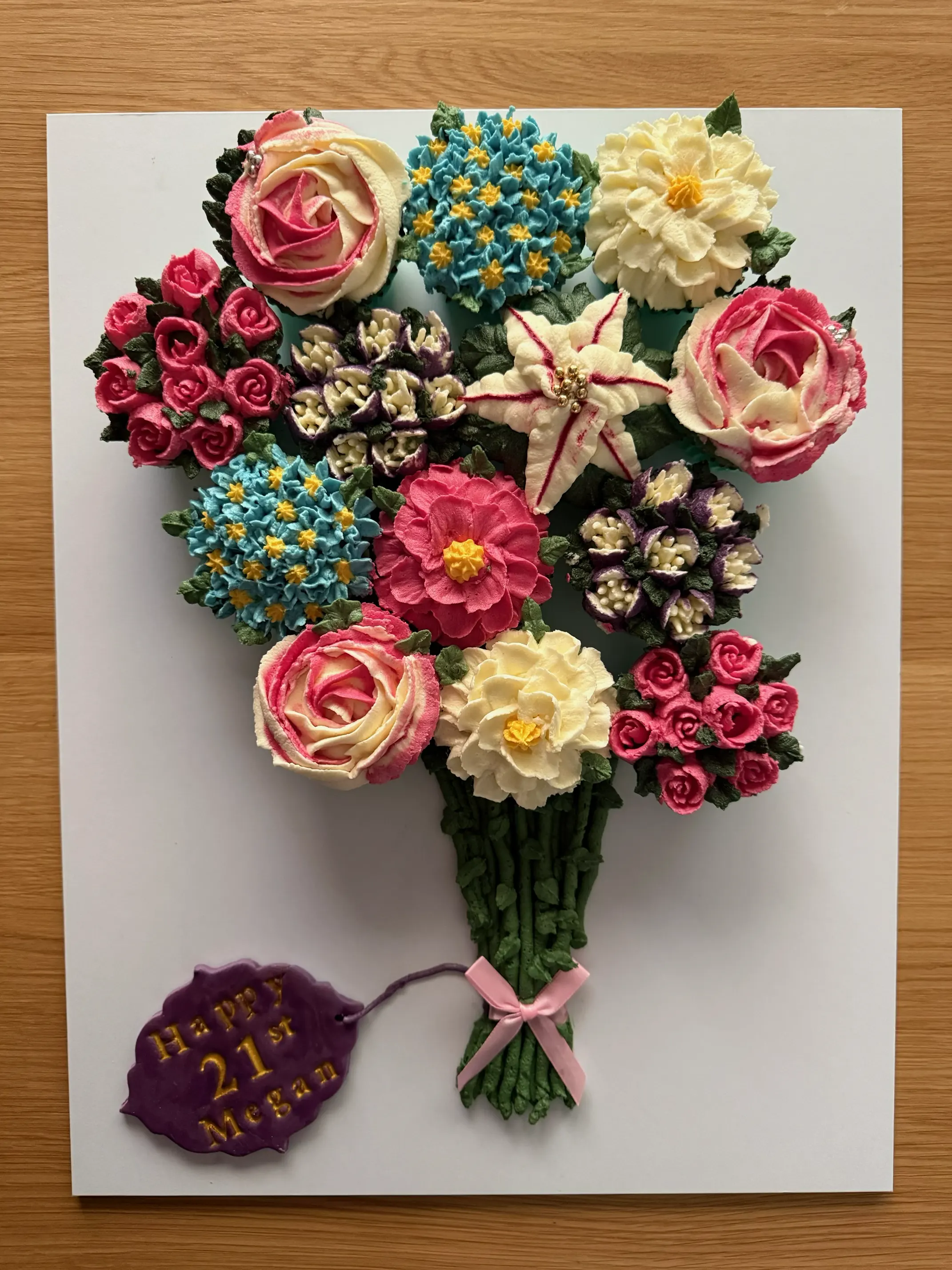 Cupcake flower bouquet